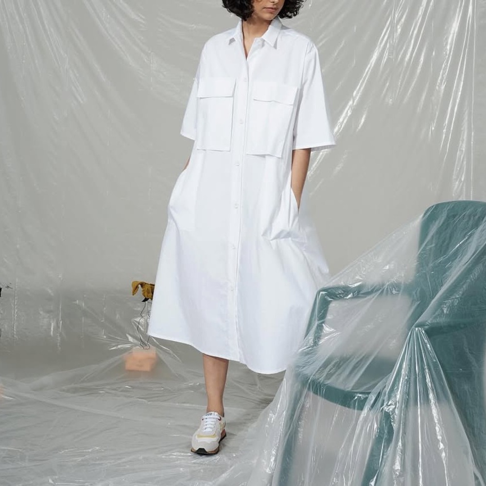 Elegant White Midi Dress